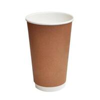 Coffee Cup Double Wall Brown 16oz PLA -25/Sleeve (20)