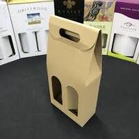 Wine 2 Bottle box - Pyramid Kraft Brown - each