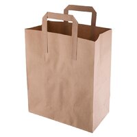 Extra Small Brown Flat Handle Bags - 265w  - 50 P/Sleeve