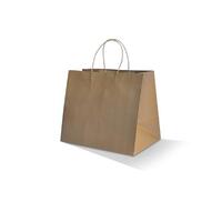 Brown Kraft Bag/Twisted paper handle/Takeaway Medium Plus 25 per sleeve (10per carton)