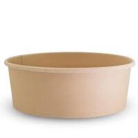 Bamboo round salad bowl - 1300ml - 50 per sleeve ( 6 sleeves per carton)