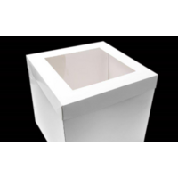 Cake Box 8x8x12"with top window- each