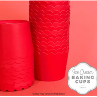 Ice Cream Baking Cups - Red 24 Pack