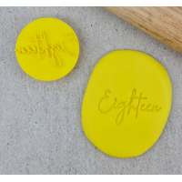 Eighteen Cookie Embosser Stamp