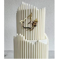 Religious Dove Cake Fropper in Gold Acrylic