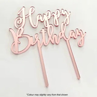 Cake Topper Happy Birthday Rose Gold 