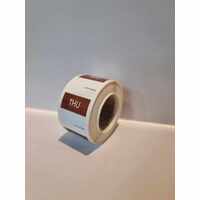 Day Date Tag Stickers Thursday 40mm X 40mm 500 P/ROLL