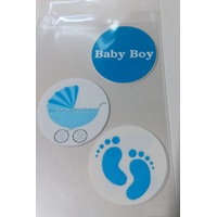 Baby Boy Edible Images 5 cm circles x 12