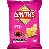 Smiths Chips - 45gr Salt And Vinegar- 18 x 45gr