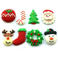 Christmas Mixed Sugar Edible Toppers 40mm - 12/Box