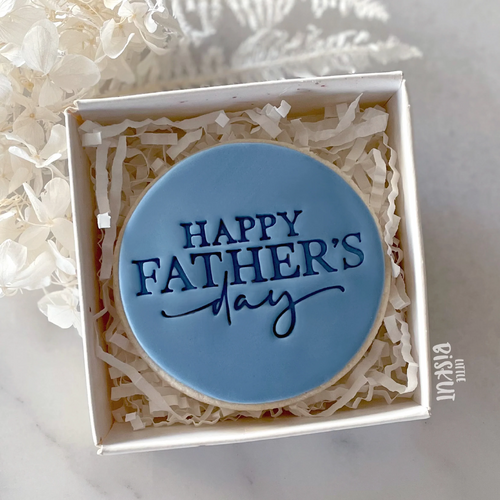 Happy Fathers Day Cookie Embosser Stamp