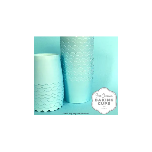 Ice Cream Baking Cups - Pastel Blue 24 Pack