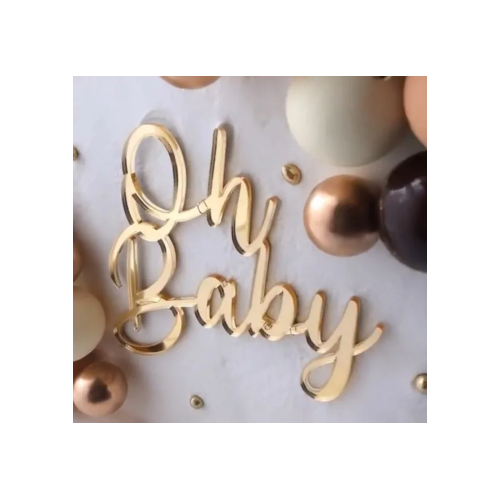 Oh Baby Cake Fropper in Gold Acrylic