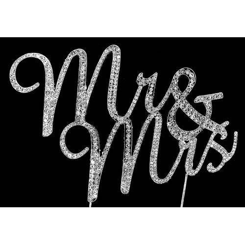 Mr & Mrs Cake Topper Bling Diamante