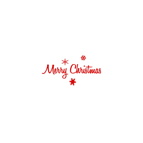 Merry Christmas Stickers - Round 50mm - 50 per roll